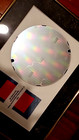 Vtg 8  200mm Silicon Semiconductor Wafer Metal Frame Framed Employee Swag