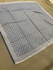Louis Vuitton Monogram Shine Shawl Scarf Denim Blue Silver Silk Wool Fringe Nwt