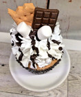 Cute Smore Fake Whipped Cream Cupcake Tiered Tray Decor