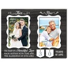 Then   Now Double Picture Frame Holds 3 5x5 Brown Then   Now Frame Double