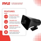 Pyle 6  Pa Horn Speaker For Indoor outdoor Use  50w Peak Power  Black  2 Pack