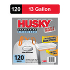 Tall Kitchen White Trash Bags  13 Gallon  120 Bags  expandable Drawstring  20 Pe