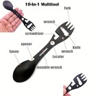 Multifunctional Camping Fork Spoon Stainless Steel Bottle Opener 17 5cm