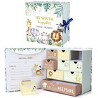 Baby Keepsake Box Newborn Memory Organizer With 9 Labeled Compartments First    