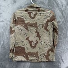 Military Shirt Mens Medium Coat Combat Chocolate Chip Desert Storm Camo 80s