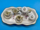 Gorgeous Vintage Mini Tea Set With Detailed Floral Design 10 Pc
