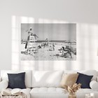 Beach Time In 1950s America Vintage Ocean Beach Decor Wall Art Poster Print