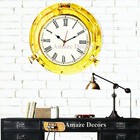 20   Larg Nautical Brass Ship Window Porthole Clock Wall Decor Vintage Porthole