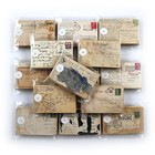 40 Damaged Used Postcards Lot - Vintage Distressed Posted Weathered Stained Mail