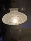 Antique Glossy Crystal   Gone With The Wind  Lamp - Pittsburgh  oak Leaf 