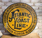 Acl Atlantic Coast Line Railroad Sign Piggyback Truck Trailer Vintage Original