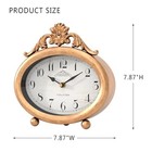 Vintage Table Clock  Desk And Shelf Decor Clock  Antique Gold
