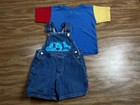 Vtg Blues Clues Outfit 1999 Denim Overalls With Shirt Cute 2t Nick Jr 90s Y2k
