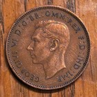 1943 United Kingdom Farthing King George Vi Wren Bird 20mm Bronze Coin