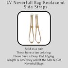 Neverfull Mm  gm Bag Pair Of Vachetta Leather Side Strap Replacement With Patina