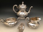Buttercup By Gorham 3 Piece Antique Sterling Silver Tea Set  Gently Used