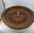 Antique Roulette Gambling Wheel 22    Hardwood  Possibly Mahogany Needs Restoring 