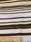 Fabric Lot 4 Yards 43 Wide Stripes Pink Brown Pale Yellow Gray Cotton