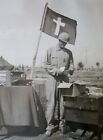 Chaplain s Vintage Wwii Saint Sebastian Battle Worn Dog Tag Chain Sterling Medal