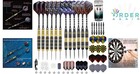 Steel Tip Darts Set 12 Pcs Aluminum Shafts Brass Barrels Precision Control