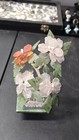 Vintage Chinese Jade Stone Flowers In Celedon Pot 6 5  Translucent Pink   Purple