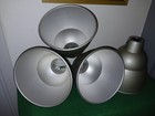 X4 Vintage Industrial Enamel Aluminium Lamp Shades 23cm Tall X 23cm Diam  sh 2c 