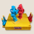 Vintage Rock   em Sock   em Robots  Marx Toys 1966 Original Red Rocker Blue Bomber
