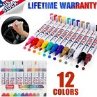 12x Waterproof Permanent Paint Marker Pen Set Car Tyre Tire Tread Rubber Metal 
