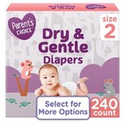 Dry Gentle Diapers Hypoallergenic 12 Hour Leak Protection Soft Stretchy Fit New