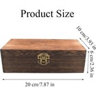 Large Wood Storage Box With Lid Rectangular Solid Wood Container Organizer For