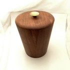 Vermillion Real Walnut Ice Bucket Vintage Mcm Barware 