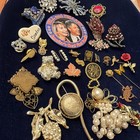 Vintage Lot 34 Costume And Political Pins