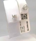 14k 3 4 Cttw Genuine Diamond Stud Earrings     14k White Gold Pair Screwback