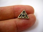 Vintage Collectible Pin  Triangle Stick Figures High Five Design