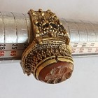 Stunning Rare Roman Era Bronze Ancient Ring With Beautiful Engraved Authentic