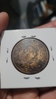 1891 Dominican Republic 10 Centesimos    de Francos    Bronze Coin Very Rare
