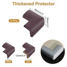 8pcs Corner Protectors Furniture Corner Guards And Edges Bumpers dark Brown 