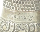 Two Vintage Sterling Silver Thimbles Stern Brothers Decorated Edge 7 4 Grams