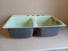 Vintage Rare Jadeite Mint Green Porcelain Cast Iron Kitchen Sink 32x21