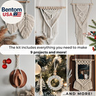 Diy Macrame Kit For Beginners With 9 Macrame Projects Ebook  115 Pcs Macrame Sup