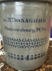 Antique Rare A p  Donaghho Stoneware Crock     4 Gallon 