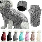 Pet Dog Warm Jumper Knit Sweater Clothes Puppy Cat Knitwear Costume Coat Apparel