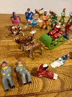 Vtg Large Lot Of Barclay   Britains Skaters  Skiers  Winter  Lead Figures