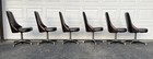 Chromcraft Mid Century Modern Dining Chair Brown  Chrome Vinyl  Swivel  Vintage