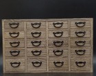 Japanese Tansu Hikidashi Kiri Wood 20 Draws Medicine Chest Apothecary 18x5x11in 