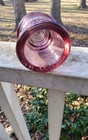Antique  Glass Insulator Plum wine Color Enhanced Home Decor Reproduction