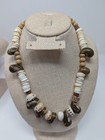 Vintage Trochus Shell   Cowrie Necklace Hand Carved Pacific Island Artisan