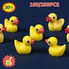 100 200pcs Mini Rubber Ducks Miniature Resin Ducks Tiny Duckies- Yellow  hot