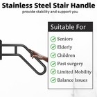 Outdoor indoor Metal Stair Hand Rail Heavy Duty Non-slip Wall Mount Grab Bar