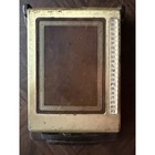 Vintage 1960s Bates Cavalier List Finder Address Phone Book Gold Brown Leather